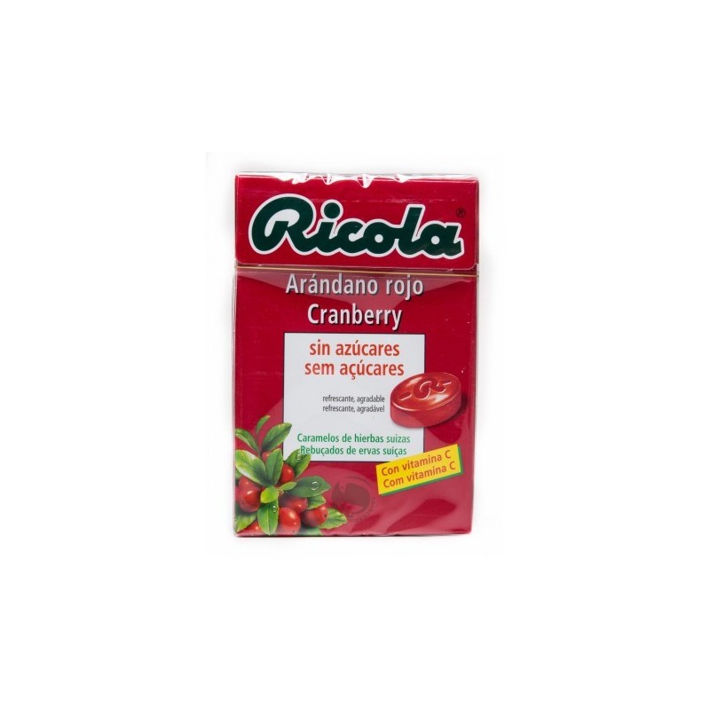 Ricola caramelo arandano rojo 50 g. Ricola