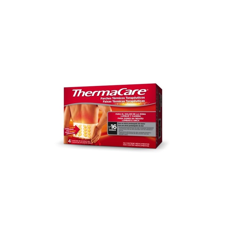 ThermaCare Zona Lumbar y Cadera, 4 Parches Térmicos