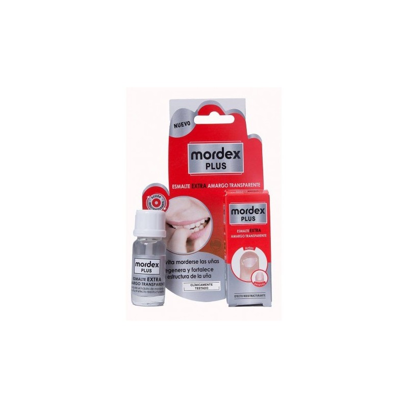 Mordex plus esmalte amargo transparente con pincel 9 ml MORDEX