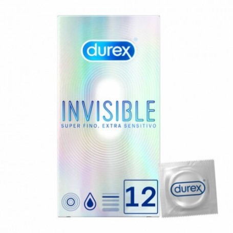 Durex invisible extrafino extra sensitivo 12 unidades