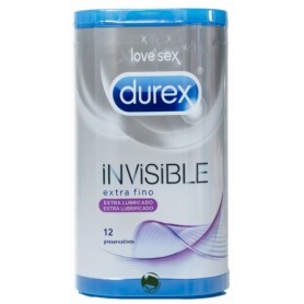 Durex invisible extra lubricado 12 preservativos.