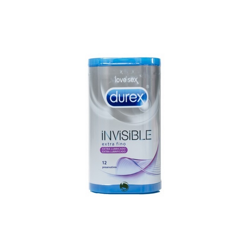 Durex invisible extra lubricado 12 preservativos. Durex