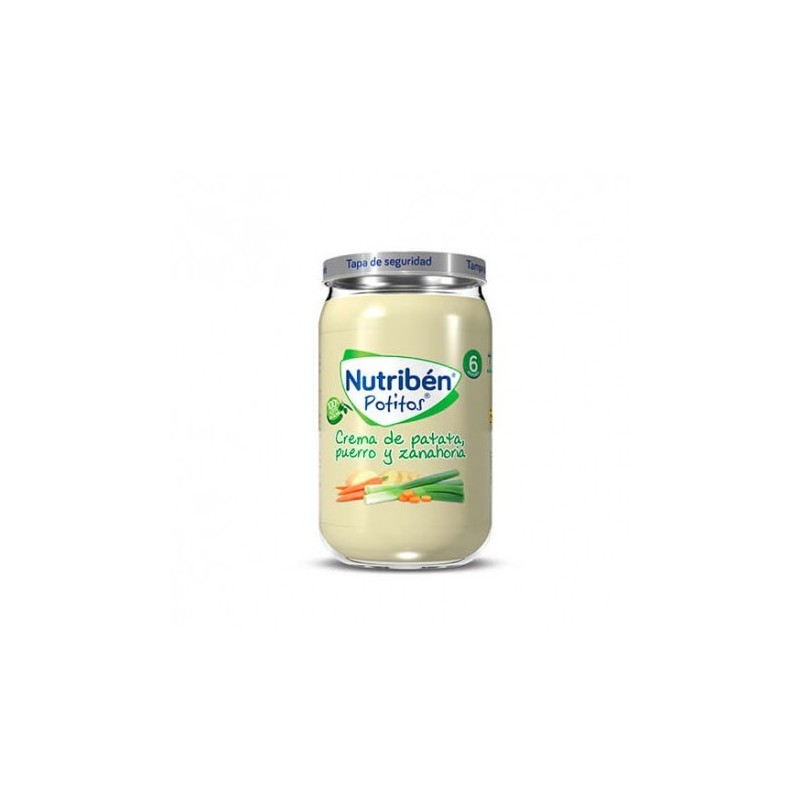 Nutribén potito comida crema de patata, puerro y zanahoria 235g Nut...