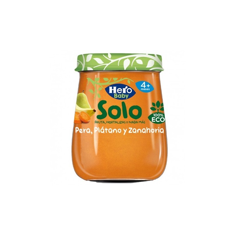 Hero eco solo baby pera, plátano y zanahoria 120g Hero Baby Pedialac