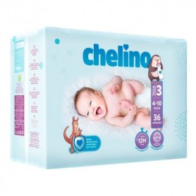 Chelino pañal love t/3 4-10 kg 36 unidades