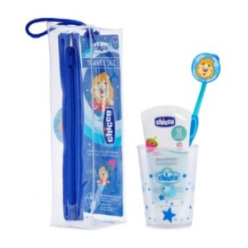 Chicco set viaje cepillo y pasta de dientes azul 50ml