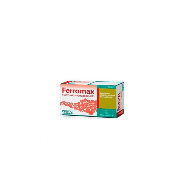 Teva ferromax hierro microencapsulado 30 cápsulas Teva