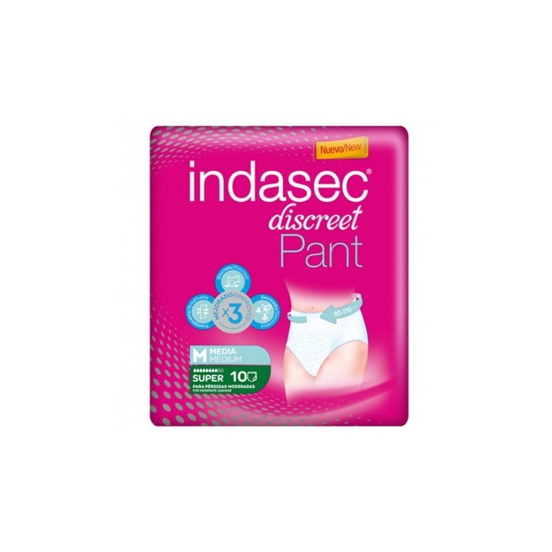 Indasec pant super talla media 10uds Indasec