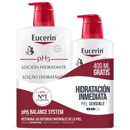 Eucerin loción hidratante ph5 family pack 1l + regalo 400ml