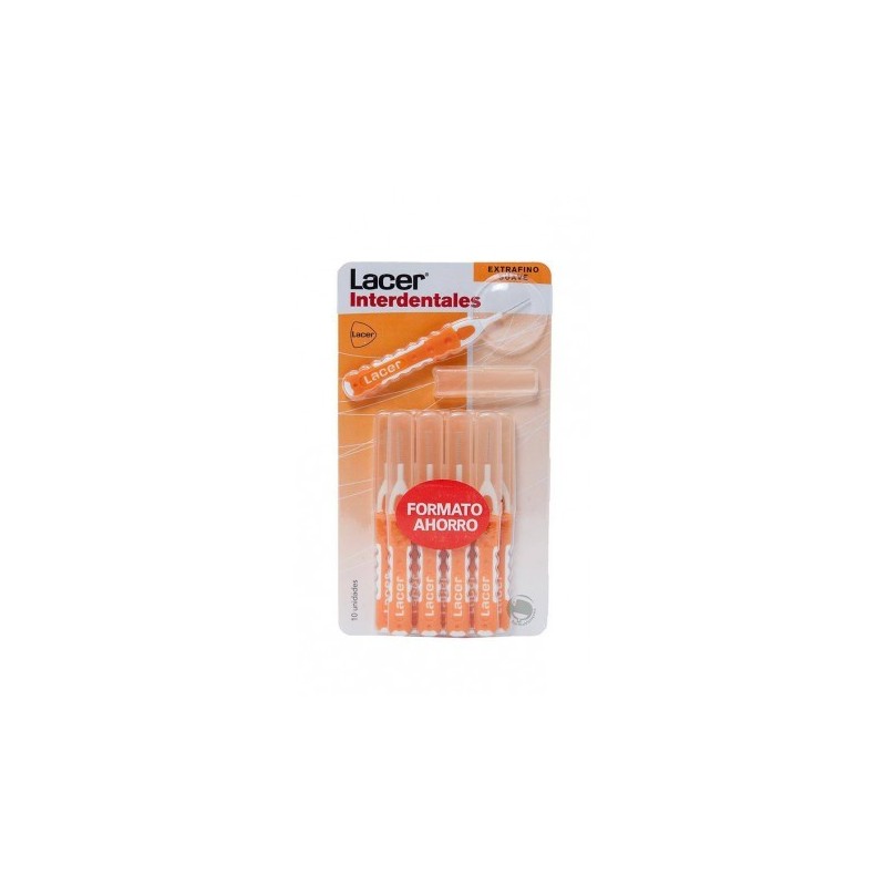 Lacer cepillo interdental extrafino suave recto 10 u Lacer