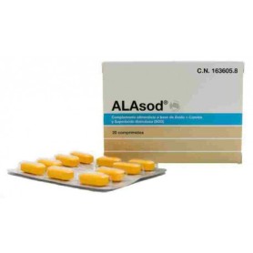 Alasod. complemento alimenticio a base de ácido a-lipoico. 20 comprimidos