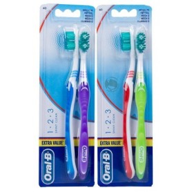 Oral-b shiny clean cepillo dientes pack 2 uni.