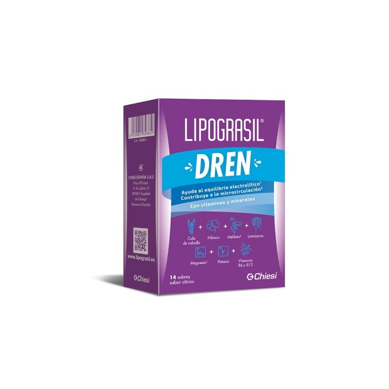 Lipograsil dren 14 sobres sabor citrico LIPOGRASIL