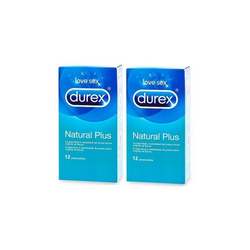 Durex preservativos natural plus duplo 2 x 12 unidades Durex